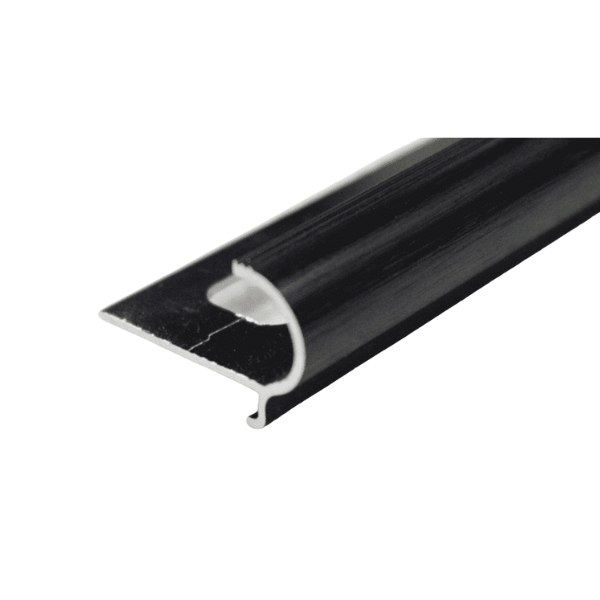 Nez de Marche Alu Anodisé pour Carrelage H 13 mm x L 3 m, Noir Brossé