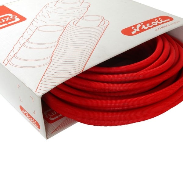 Multicouche 16mm Pré-fourreauté Rouge Nicoll Fluxo FLEM50FR16, 50m