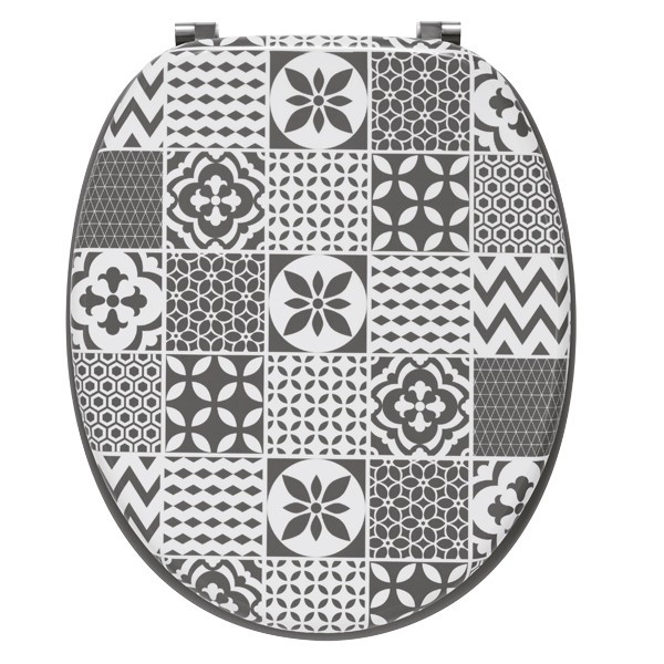 Abattant WC Wirquin Woody Carreaux Ciment Mat materiauxnet