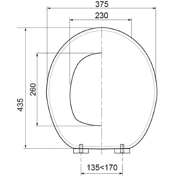 TG. 45.8 x 37.2 x 5.6 cm) Wirquin 20718747 - Sedile copri WC, serie