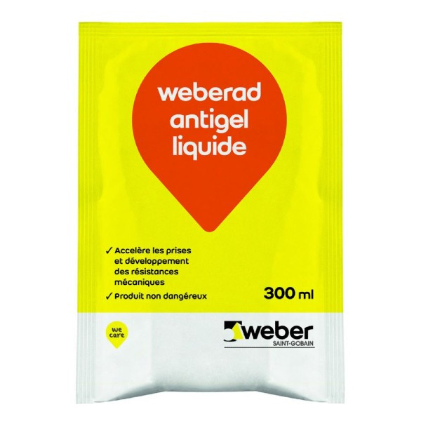 Accélérateur de Prise Béton Weberad Antigel Liquide 300ml