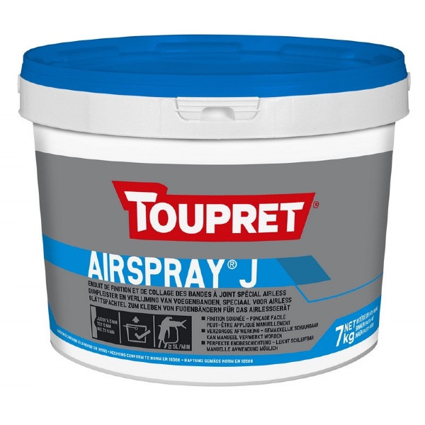 Enduit Pâte Toupret Airspray J Enduit Bande à Joint Finition Seau 7 kg