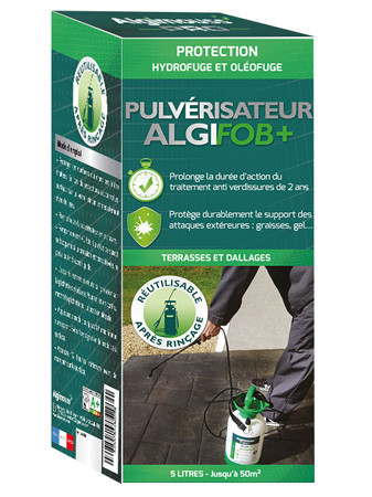 Hydrofuge et Oléofuge pour Sols AlgiFob+, Pulvérisateur 5 l