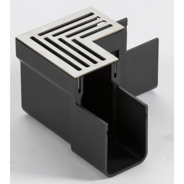 Angle 90° pour Caniveau ACO Slimline A15, Grille Inox 304