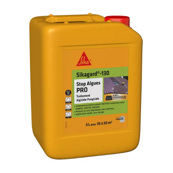 Anti-mousses Sikagard®-130 Stop Algues PRO, Bidon de 5L