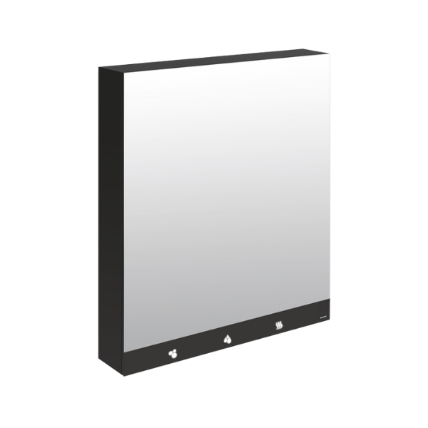 Armoire Miroir Delabie 4en1 Savon, Eau, Papier L800 mm Noir Mat 510206