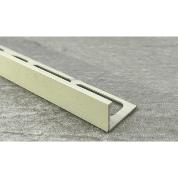 Baguette d'angle Alu pour Carrelage H 22mm x 2,5 m, Beige Sablé