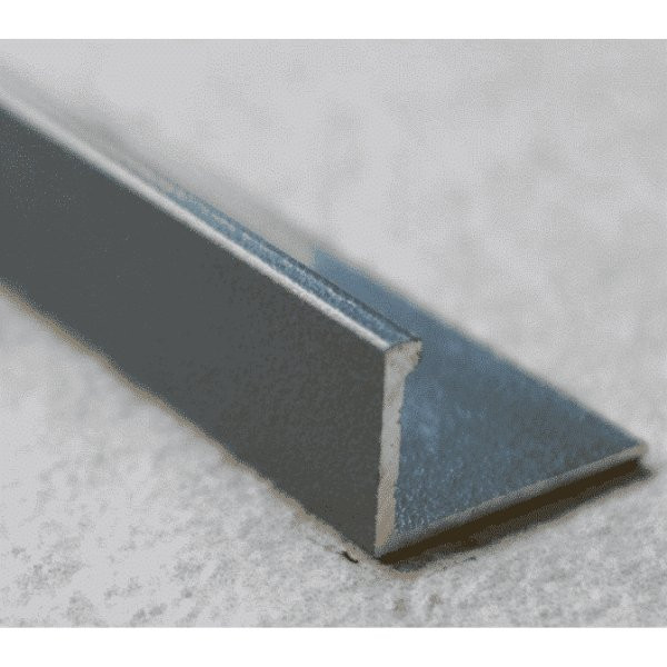 Baguette d'angle Alu pour Carrelage H 22mm x 2,5 m, Gris Sablé