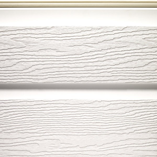 Bardage PVC MEP Barcel Aspect Bois Blanc hauteur 30cm, longueur 5m