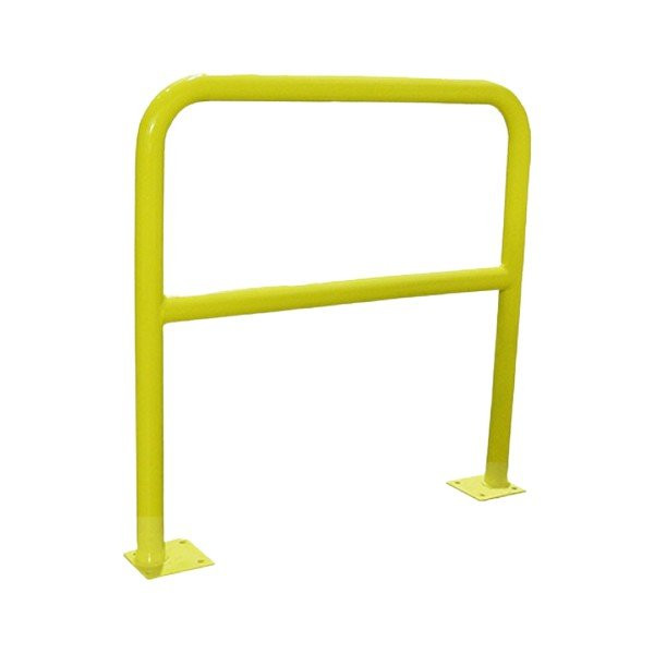 Barrière de Protection 2 x 1 m Jaune ø 60 mm avec Platine Viso BAR620J