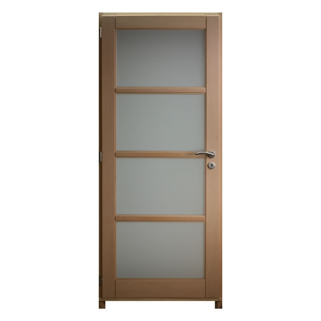 Bloc porte Hêtre massif Herre 4 Vitrages 204x73 cm poussant Droit