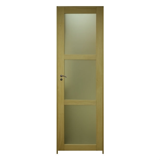 Bloc porte Chêne Ken 3 Vitrages 204x93 cm poussant Droit