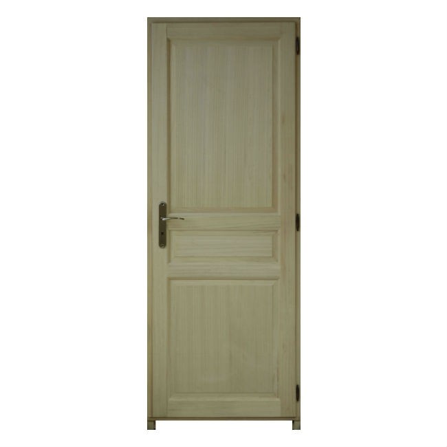 Bloc porte Bois exotique Morea 3 Panneaux 204x63 cm poussant Gauche