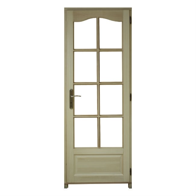 Bloc porte Bois exotique Chapeau 8Crx 204x83cm Gauche huisserie 92cm