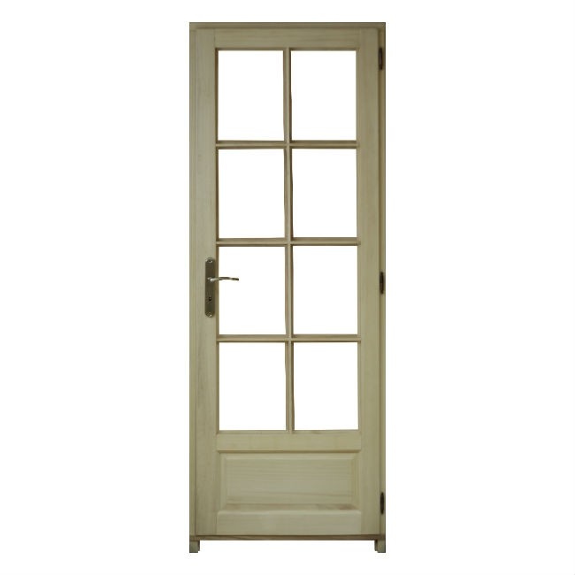 Bloc porte Bois exotique 8Crx 204x146cm poussant Gauche huisserie 92cm