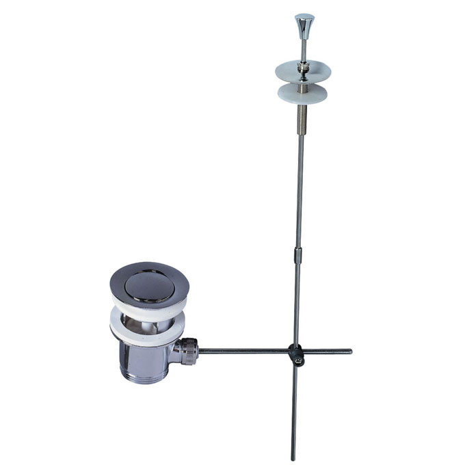 Bonde de Lavabo ⌀63mm Wirquin à Tirette avec Trop-Plein Chromé 30720451