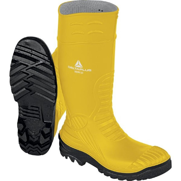 Bottes de Sécurité PVC Jaune DeltaPlus Iron S5 SRC