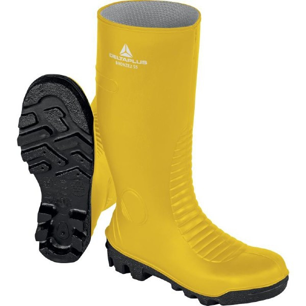 Bottes de Sécurité PVC DeltaPlus BRONZE2 S5 SRA Jaune-Noir