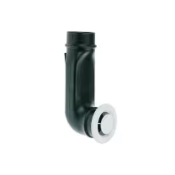 Bouche VMC Sanitaire fixe Atlantic PB 80 L diam 80 manchon coudé