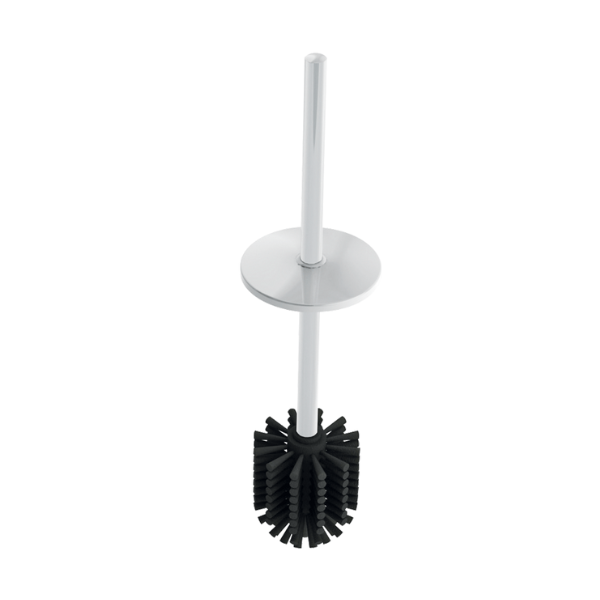 Brosse WC avec Manche + Couvercle Inox epoxy Blanc Delabie 4051MLW