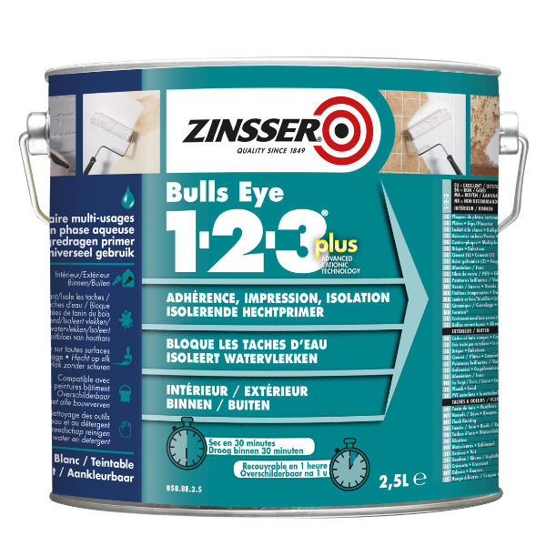 Primaire Adhérent et Isolant Bulls Eyes 123 Plus Zinsser