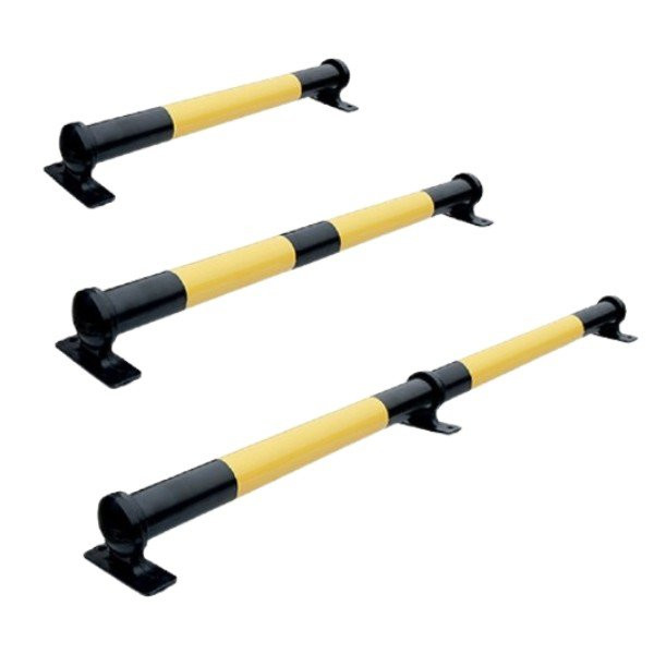 Butée de Parking Acier ø75mm Noir/Jaune Viso PARKSTEEL120, L 1230mm