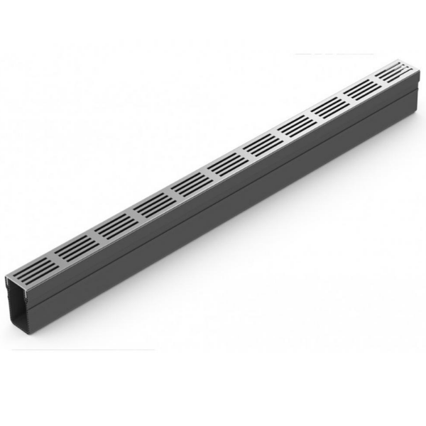 Caniveau Alu A15 ACO Slimline 1m Largeur 6 cm, Grille Alu