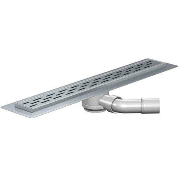 Caniveau Inox ACO Showerdrain Eko, Siphon et Grille Inox, 945x70x87mm