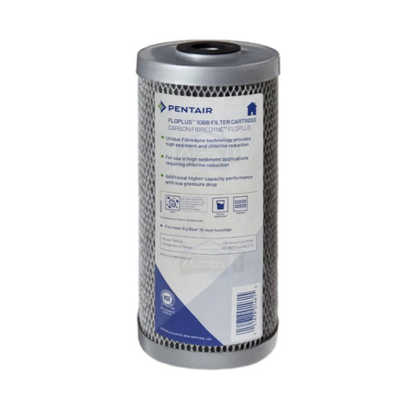 Cartouche Filtrante Charbon Bloc Pentair Floplus 10" Big Blue 0,5 µm