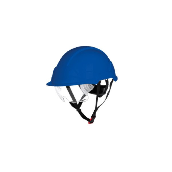 Casque de chantier avec lunettes