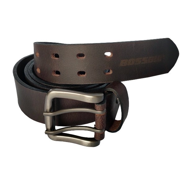 Ceinture en Cuir Bosseur Marron Taille Unique