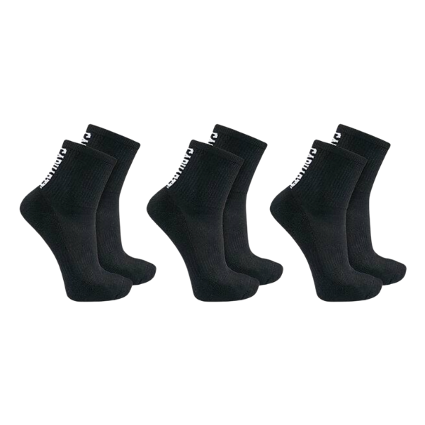 Chaussettes Carhartt Force Logo Short Crew SS9933M Black XL x3