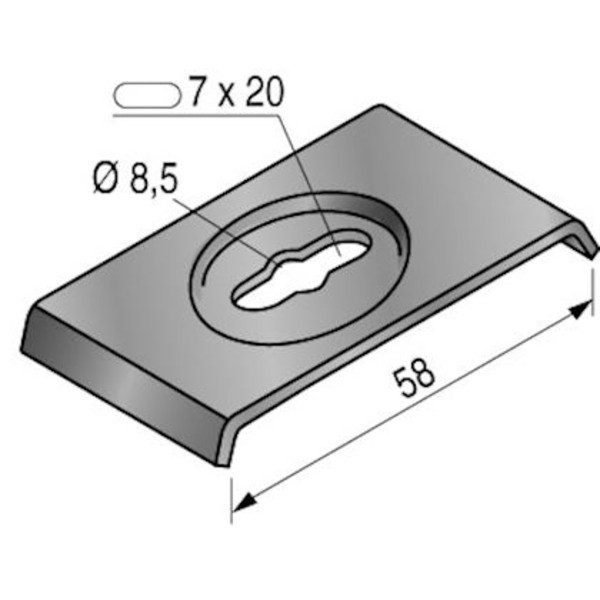 Clame Fixation Chemin Câble en Fil Niedax 552032 