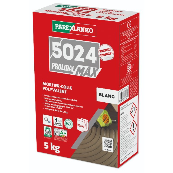 Colle Carrelage 5024 Prolimax Blanc Parexlanko 5 kg