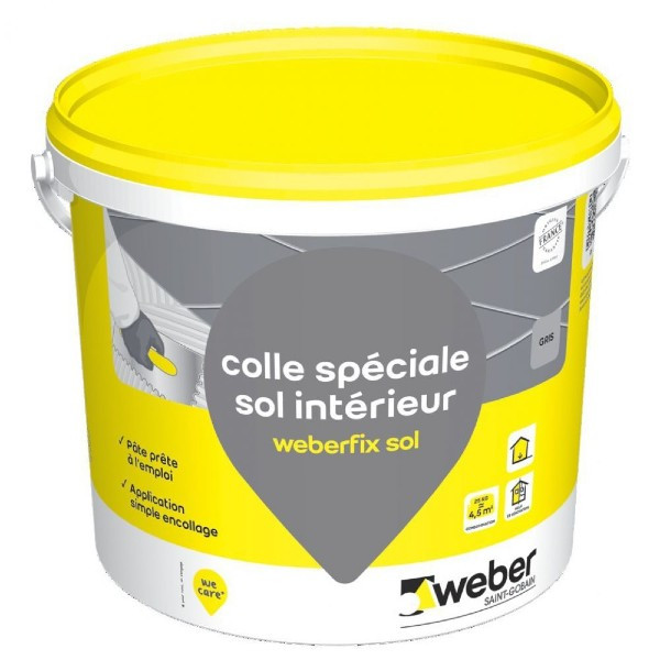 Colle en pâte Sol Intérieur Weberfix Sol Gris 25kg