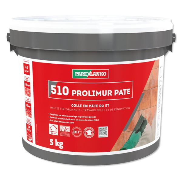 Colle Revêtement Céramique 510 ProliMur Pâte ParexLanko L510HP05 5 kg