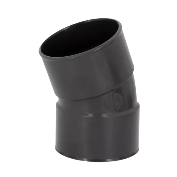 Coude PVC à Coller F-F NF 22° Nicoll Hometech® Anthracite, ⌀100mm