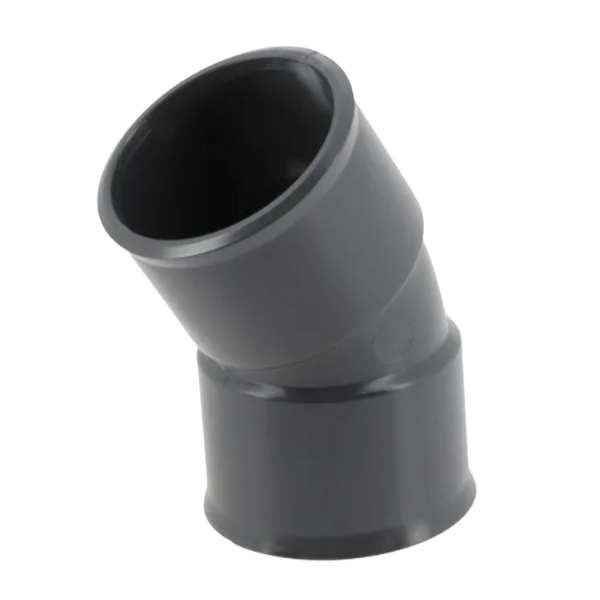 Coude PVC à Coller F-F 30° NF Nicoll Hometech® Anthracite, ⌀32mm