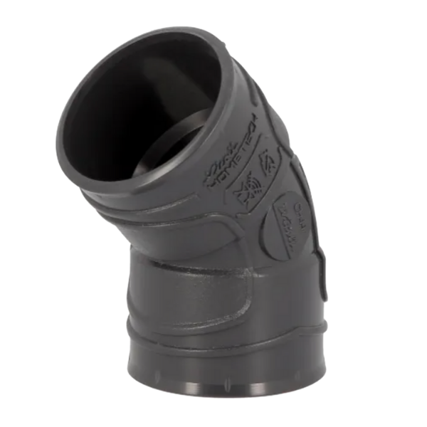 Coude PVC à Coller F-F 45° NF Nicoll Hometech® Anthracite, ⌀40mm