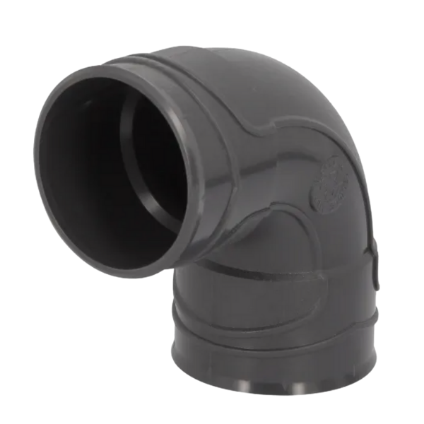 Coude PVC à Coller F-F 87°30 NF Nicoll Hometech® Anthracite, ⌀50mm