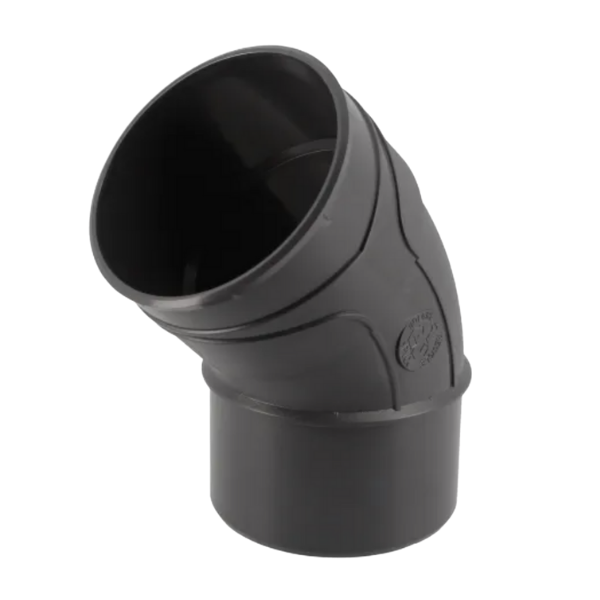 Coude PVC à Coller M-F NF 45° Nicoll Hometech® Anthracite, ⌀100mm