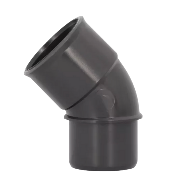 Coude PVC à Coller M-F 45° NF Nicoll Hometech® Anthracite, ⌀32mm