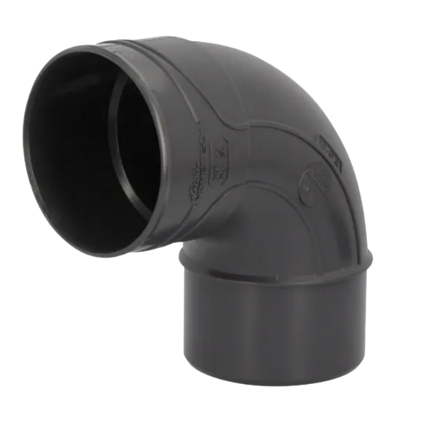 Coude PVC à Coller M-F NF 87°30 - Nicoll Hometech® Anthracite, ⌀100mm