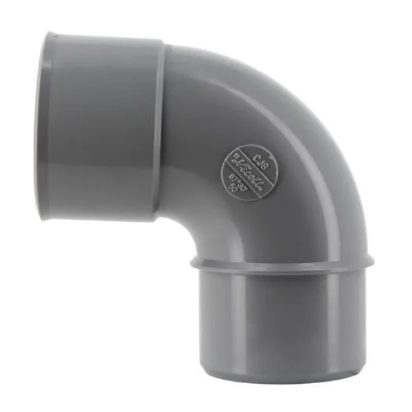 Coude PVC à Coller NF Mâle-Femelle 87°30 Nicoll CJ8 Anthracite, ⌀50mm