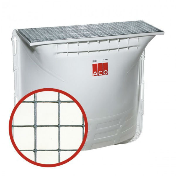 Cour Anglaise ACO 100x130x60 cm Grille acier caillebotis 30x30