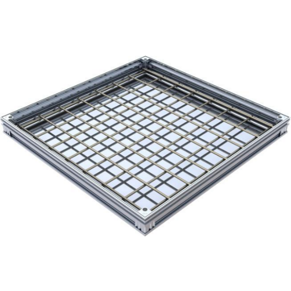 Couvercle à Carreler Alu L15 ACO Uniface 70 x 70cm, Hauteur 7 cm