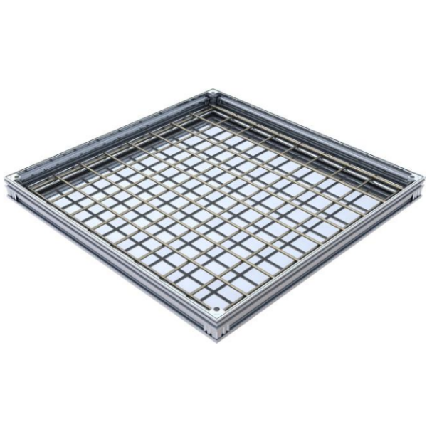 Couvercle à Carreler Alu L15 ACO Uniface 80 x 80cm, Hauteur 7 cm