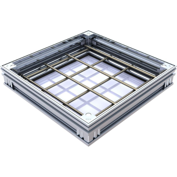 Couvercle à Carreler Alu M125 ACO Uniface 30 x 30cm, Hauteur 7 mm