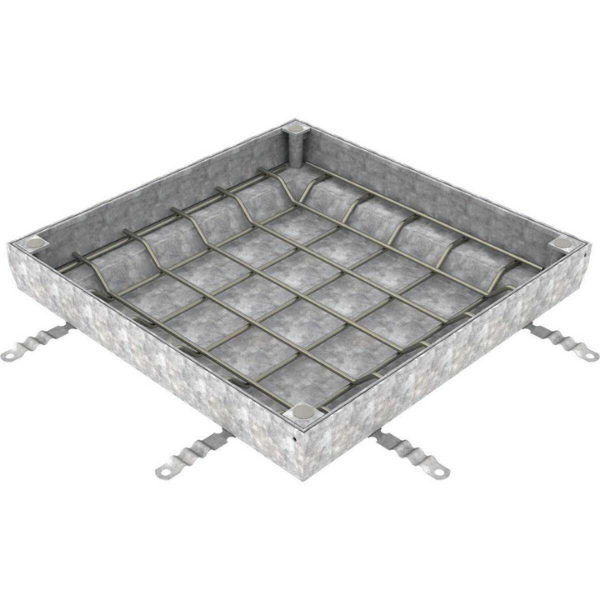 Couvercle à Carreler Galva N250 ACO Uniface 50 x 50cm, Hauteur 8 cm