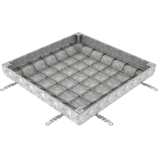 Couvercle à Carreler Galva N250 ACO Uniface 60 x 60cm, Hauteur 8 cm
